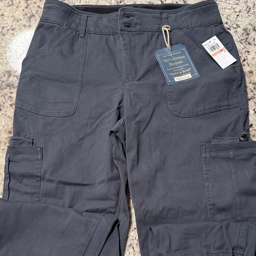 Democracy Dark Gray Ankle Cargo Pants